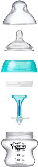 Tommee Tippee Σετ Πλαστικά Μπιμπερό Advanced Anti-Colic Κατά των Κολικών με Θηλή Σιλικόνης για 0+ μηνών Ροζ Turquoise 150ml 2τμχ