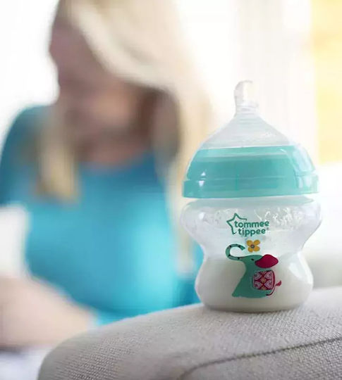 Tommee Tippee Σετ Πλαστικά Μπιμπερό Advanced Anti-Colic Κατά των Κολικών με Θηλή Σιλικόνης για 0+ μηνών Ροζ Turquoise 150ml 2τμχ