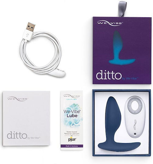 We-Vibe Ditto Anal Plug with Wireless Functionality and Vibration Blue 8.8cm