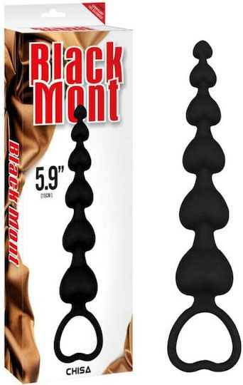 Chisa Novelties Black Mont Elite Lover's Beads Πρωκτικές Μπίλιες Black 15cm