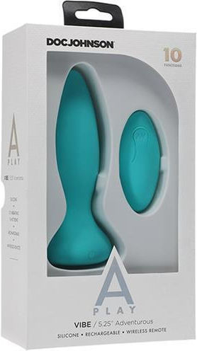 Doc Johnson A Play Vibe Adventurous Vibrator Anal cu Funcție Wireless Turcoaz 13.3cm