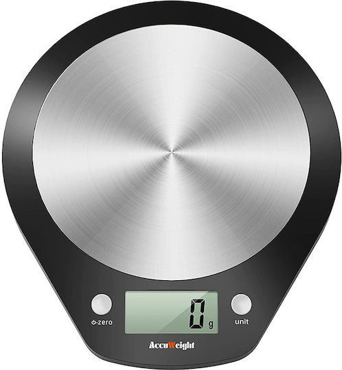 AccuWeight IC-203 Ψηφιακή Ζυγαριά Κουζίνας έως 5kg Μαύρη