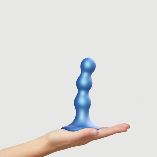 Strap On Me Dildo Plug Balls Mici Metallic Blue