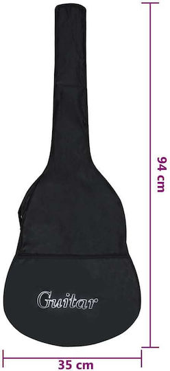 vidaXL Hülle Klassische Gitarre 3/4 Schwarz