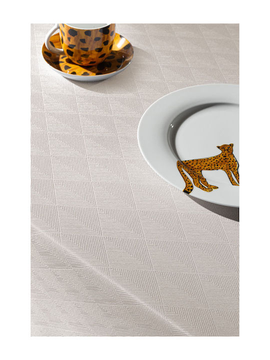 Guy Laroche Motion Cotton & Polyester Tablecloth Ivory 160x260cm