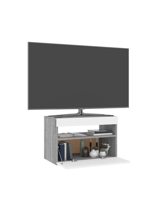 Έπιπλο Τηλεόρασης με Φωτισμό LED Γκρι Sonoma Μ60xΠ35xΥ40cm
