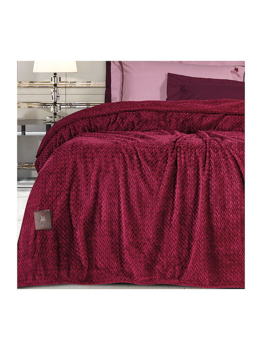 Greenwich Polo Club 2497 Pătură Polar Fleece Simplă 160x220 cm Roșie