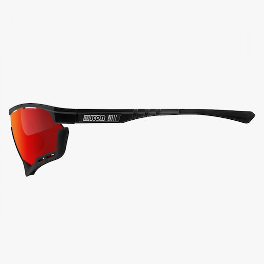 Scicon Cycling Glasses Aerotech XL with Black Frame & Mirror Lenses