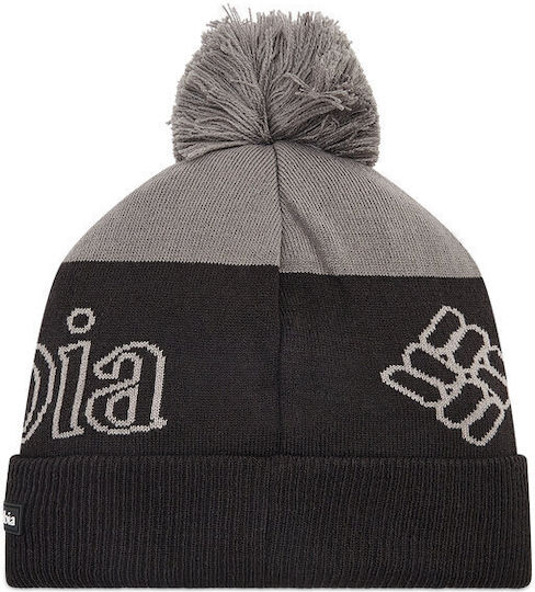 Polar Powder™ II Pom Pom Beanie Unisex Fleece Beanie Knitted in Gray color
