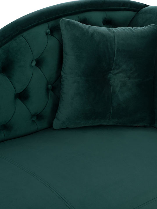 Niovi Винтидж Релакс стол Кадифе Cypress Green Д187xШ61xВ82cm