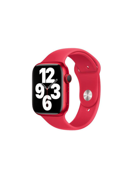 Apple Sport Band Curea Silicon cu Pin Roșu (Apple Watch 42/44/45mm - Ceas Apple 42/44/45mm) MP7J3ZM/A