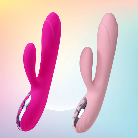 Boss Of Toys Vibrator Kaninchen Joker Heating Double Vibrating Massage Stick 21.7cm Pink