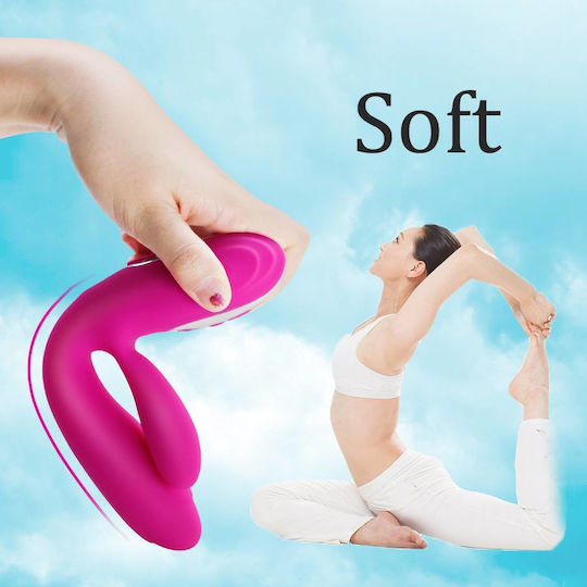Boss Of Toys Vibrator Kaninchen Joker Heating Double Vibrating Massage Stick 21.7cm Pink