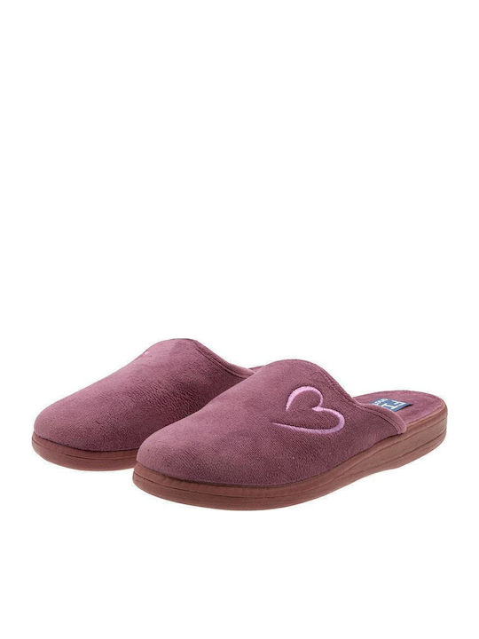 Mary F05 Winter Damen Hausschuhe Lila