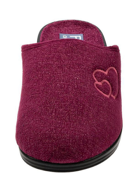 Comoda C08 Anatomische Damen Hausschuhe Burgundisch