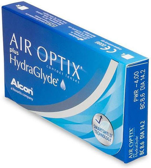 Air Optix Plus Hydraglyde 6 Μηνιαίοι Φακοί Επαφής Σιλικόνης Υδρογέλης
