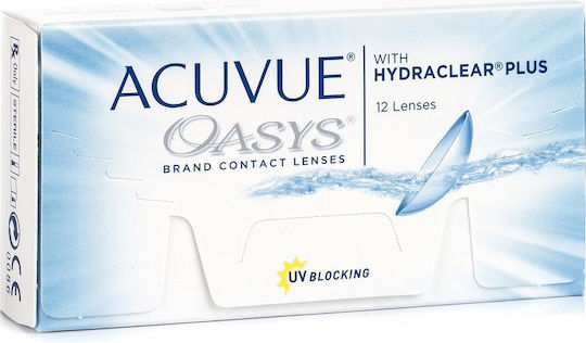 Acuvue Oasys with Hydraclear Plus 12 Δεκαπενθήμεροι Φακοί Επαφής Σιλικόνης Υδρογέλης με UV Προστασία