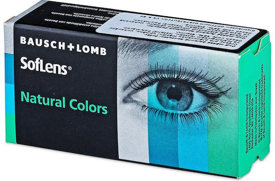 Bausch & Lomb Soflens Natural Colors 2 Monthly Coloured Without Diopters Hydrogel Contact Lenses Dark Hazel