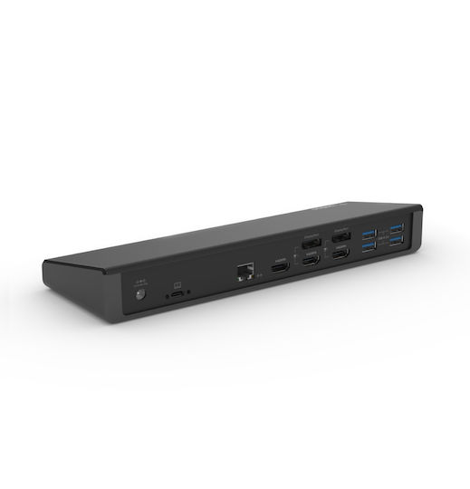 Belkin Connect USB-C Docking Station with HDMI/DisplayPort 4K PD Ethernet and Support for 3 Monitors Black