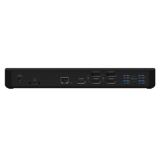 Belkin Connect USB-C Docking Station with HDMI/DisplayPort 4K PD Ethernet and Support for 3 Monitors Black