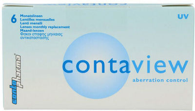 Contopharma ContaView Aspheric Uv 6 Μηνιαίοι Φακοί Επαφής Υδρογέλης με UV Προστασία