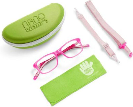Nanovista Sleek Crew 4-6 Years Kids Acetate Pink Prescription Eyeglass Frame NAO3100444