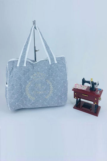 Mini Chics Shoulder/Hand Diaper Bag Prince Gray 37x16x32cm.