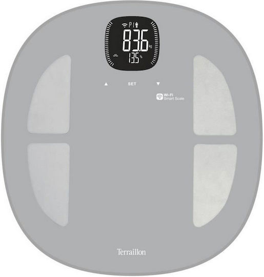 Terraillon Master Fit Smart Bathroom Scale with Body Fat Counter Silver