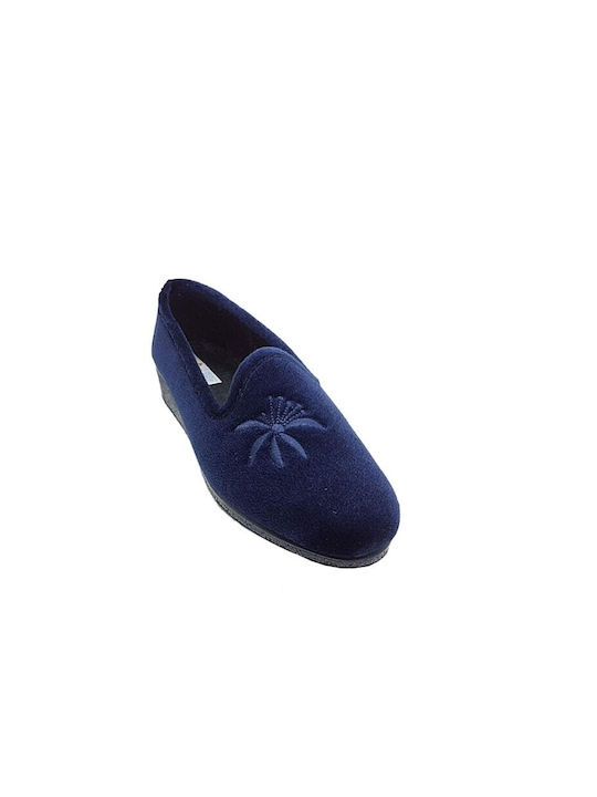 Medies 37788 Closed-Back Women's Slippers In Blue Colour