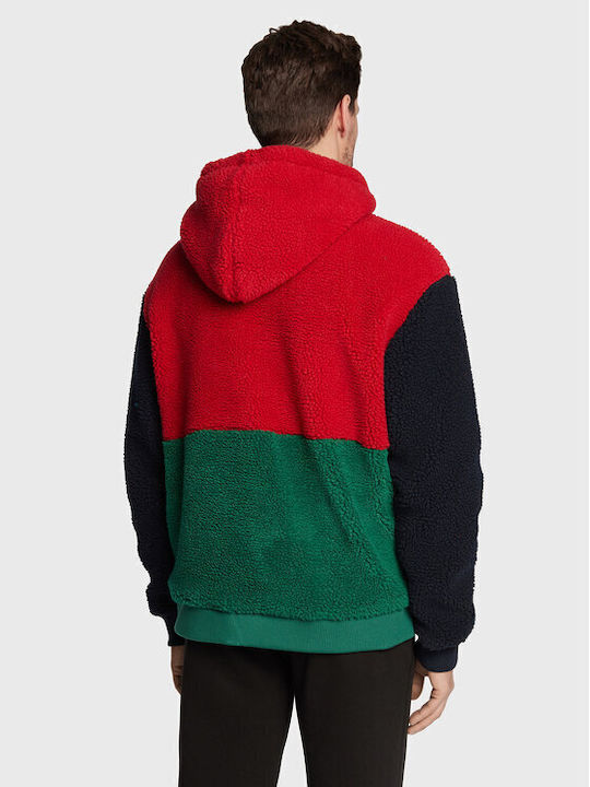 Karl Kani Men's Sweatshirt with Hood and Pockets Red