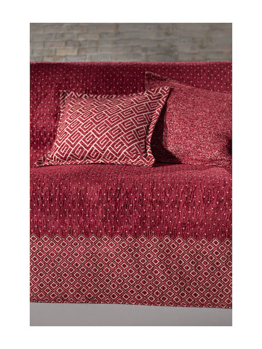 Guy Laroche Sofa Throws 2 Seater Libra 180x250cm Burgundy