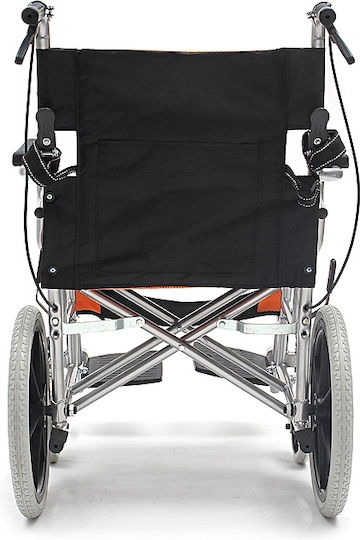 SuperOrtho Transporter Wheelchair Folding Lightweight with Folding Back 45cm SUPER_BE722 Blue