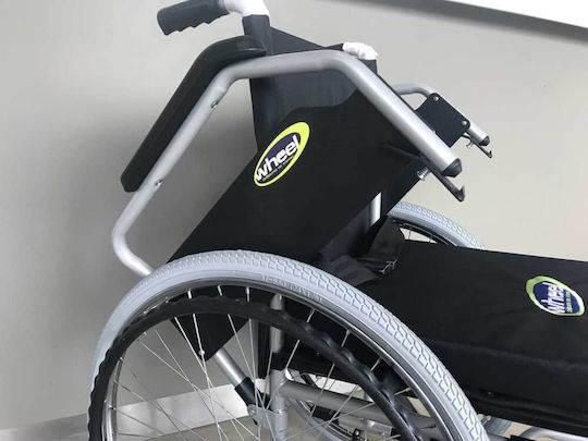 Wheel Economy 24" Wheelchair 24" Folding Simple Type 46cm Black Silver