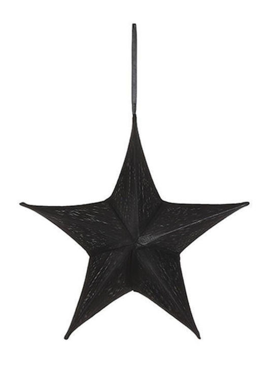 Atmosphera Weihnachtsbaumschmuck Stern Stoff Schwarz 40x40cm