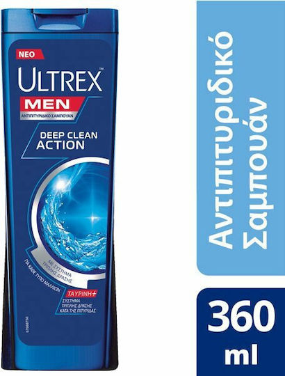 Ultrex Men Deep Clean Action Shampoos against Dandruff for Normal Hair 360ml