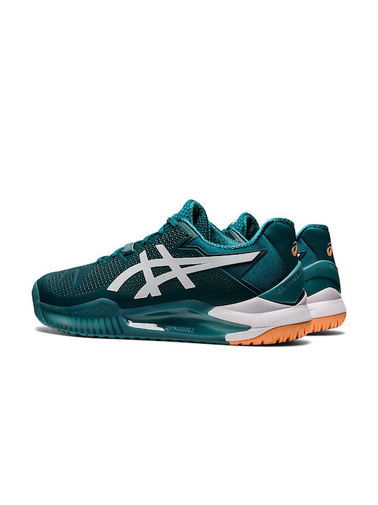 ASICS Gel-Resolution 8 Ανδρικά Παπούτσια Τένις για Όλα τα Γήπεδα Velvet Pine / White