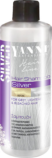 Yanni Extensions Hair Silver Shampoos for Coloured Hair 200ml