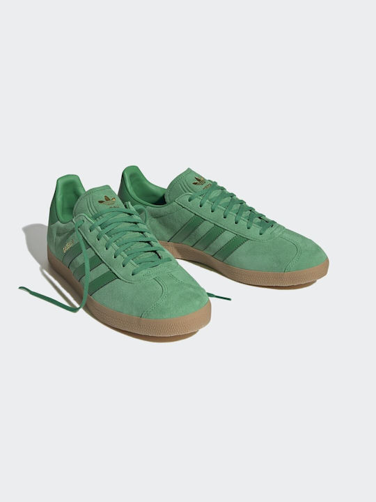 Adidas Gazelle Sneakers Green / Gold Metallic / Gum