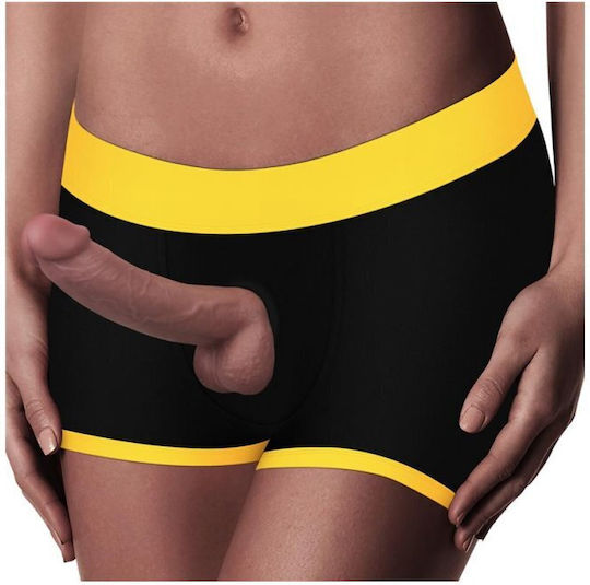 Lovetoy Ingen Horny Strap On Shorts Бельо в Черен цвят