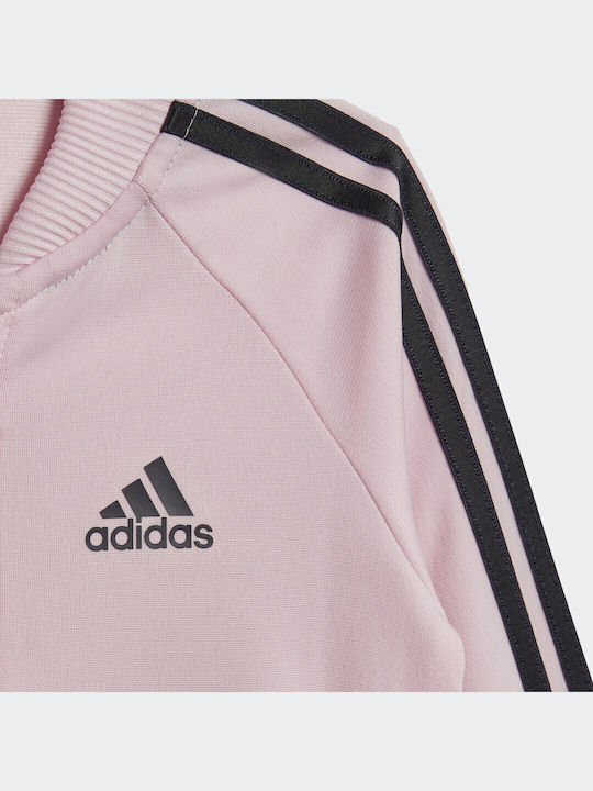 Παιδικό Σετ Φόρμας Ροζ 2τμχ 3-Stripes Tricot