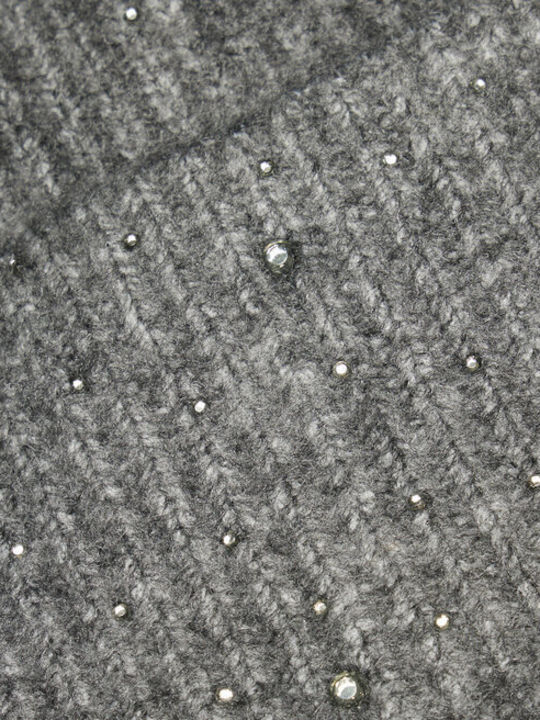 Beanie Frauen Beanie mit Rippstrick in Gray Farbe