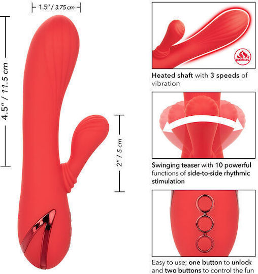 Calexotics Palisades Passion Vibrator Rabbit 11.5cm Red