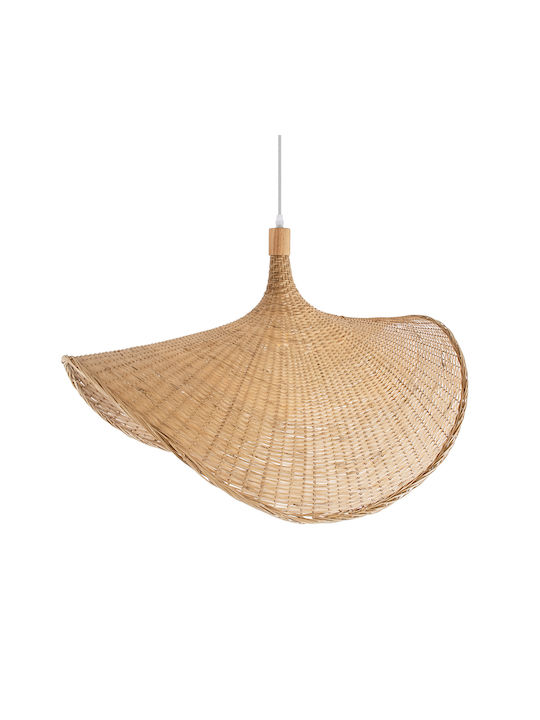 GloboStar Cuba Pendant Light Beige Grid with Socket E27 80x49cm
