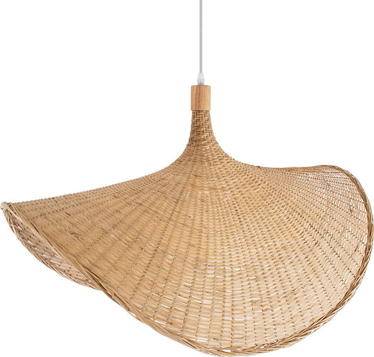 GloboStar Cuba Deckenleuchte Beige Raster mit Lampenbirnensockel E27 80x49x49cm