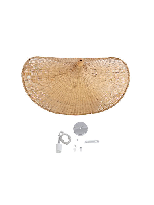 GloboStar Cuba Pendant Light Beige Grid with Socket E27 80x49cm