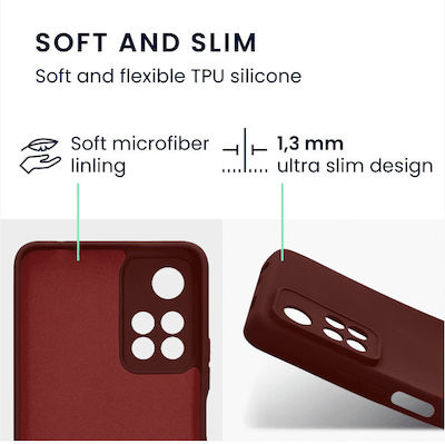 KWmobile Silicone Back Cover Bordeaux Violet (Redmi Note 11 Pro+ 5G)