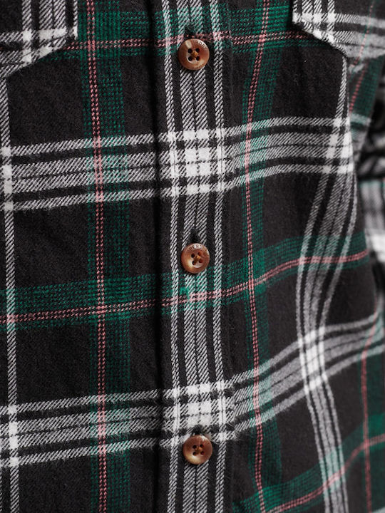 D3 Vintage Heritage Check Shirt Women's Checked Long Sleeve Shirt Beige
