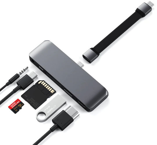 Satechi USB-C Stație de andocare cu HDMI 4K Argintiu (ST-MPHSDM)