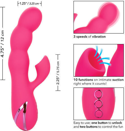 Calexotics Oceanside Orgasm Αναρροφητής Αιδοίου με Δόνηση Pink