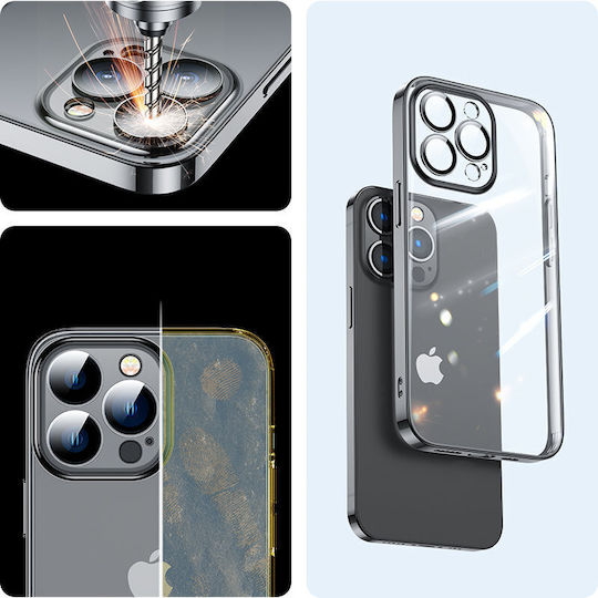 Joyroom 14Q Umschlag Rückseite Metallisch Schwarz (iPhone 14 Plus)